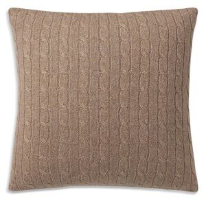Ralph Lauren NWT cashmere cable square 18” pillow